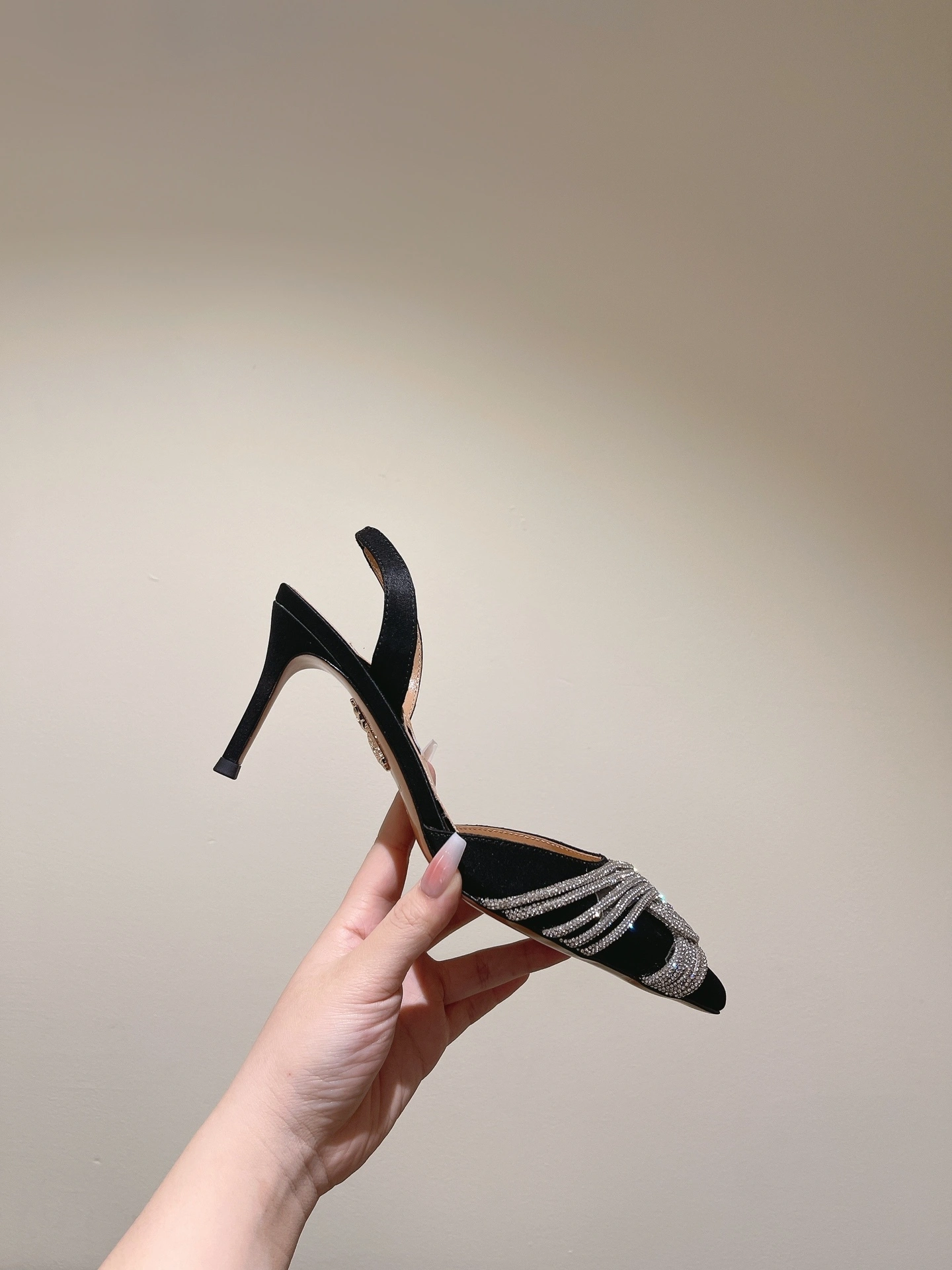 COCO- GASMIDL1-SAT-000 Heel height：6.5CM sheepskin item:D-X032C1497